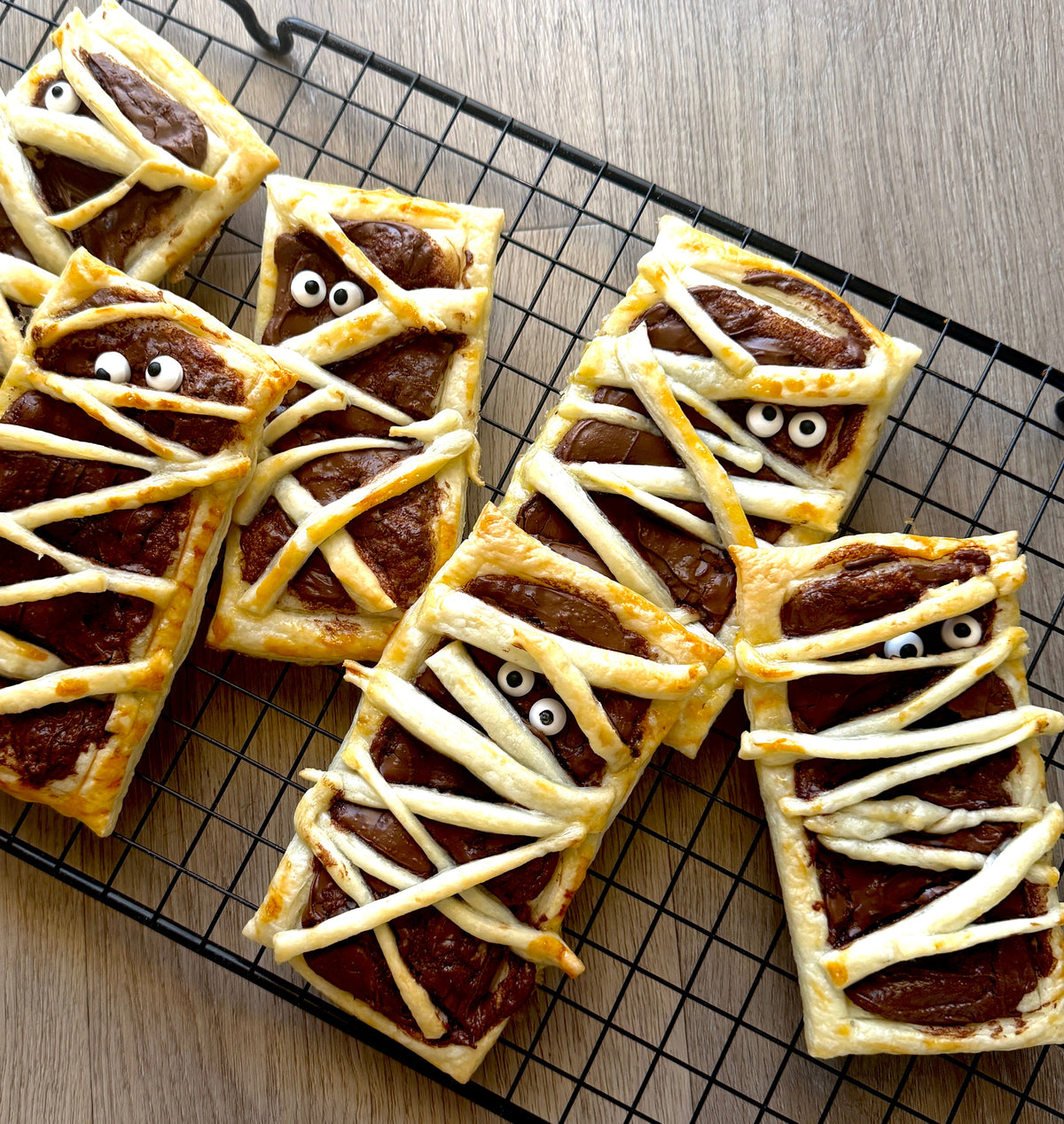 Momias de hojaldre para Halloween
