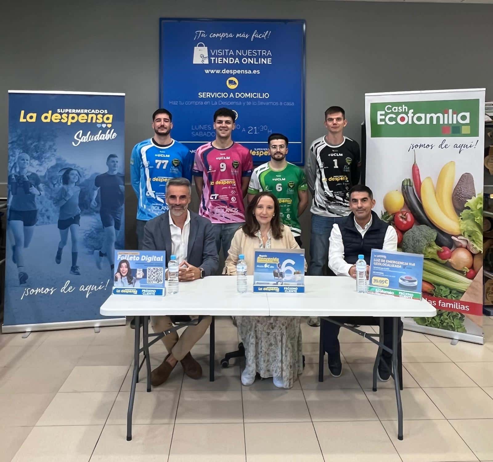 La Despensa Supermercados y Ecofamilia renuevan y amplían su apoyo al Club Balonmano Bolaños de Calatrava