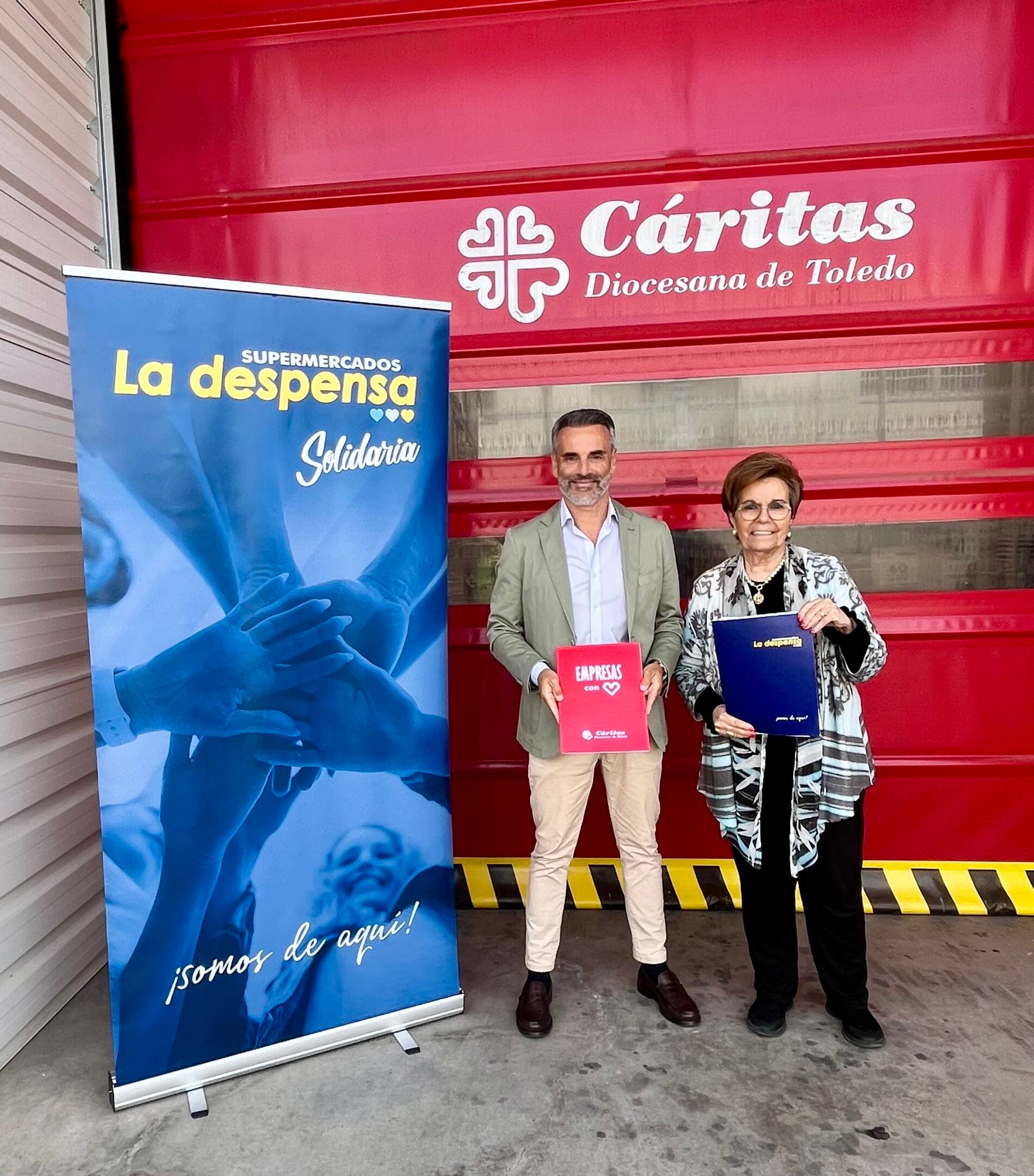 La Despensa Supermercados renueva su compromiso con Cáritas Toledo como "Empresa con Corazón"