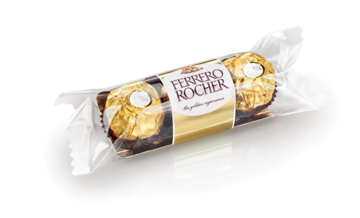 Bombon crujiente chocolate c/avellana Ferrero rocher 3u 37.5g