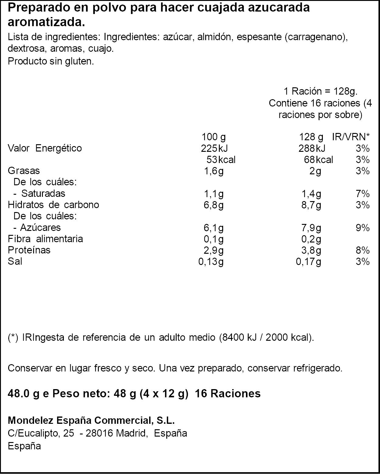 Preparado cuajada  Royal 48g