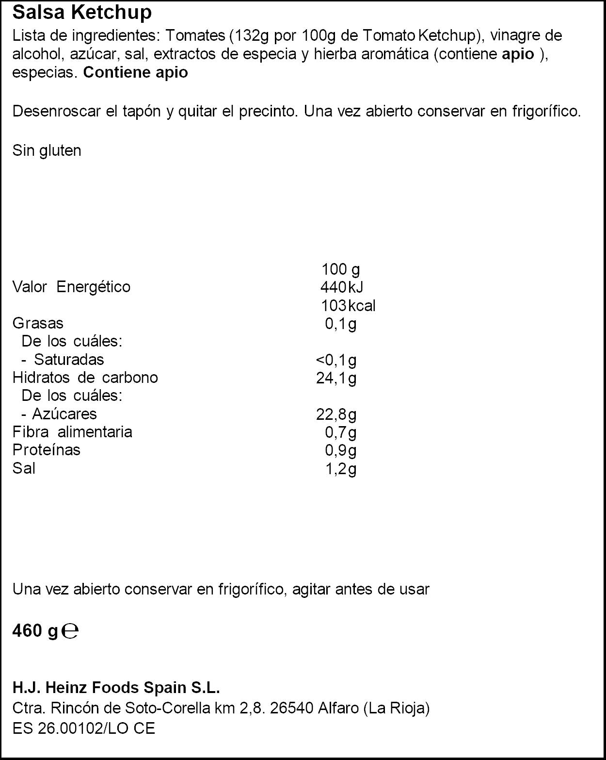 Ketchup  Heinz 460g
