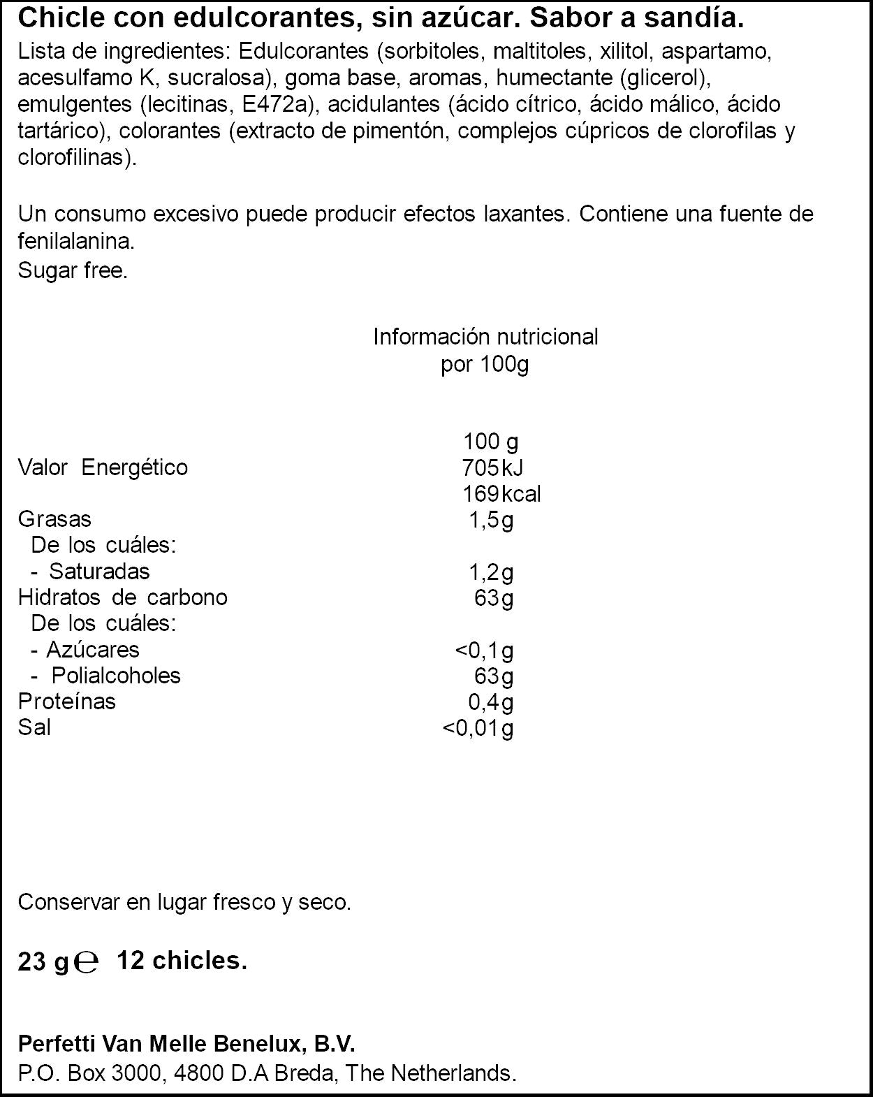 Chicle watermelon unitario Trident 23g
