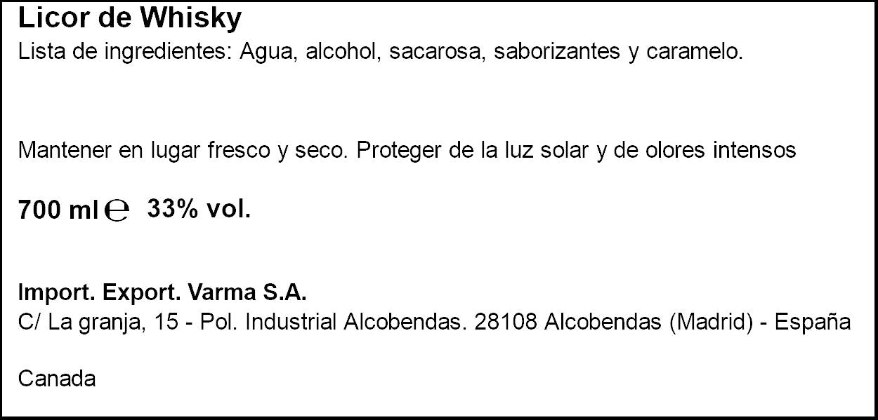 Licor whisky  Fireball 70cl