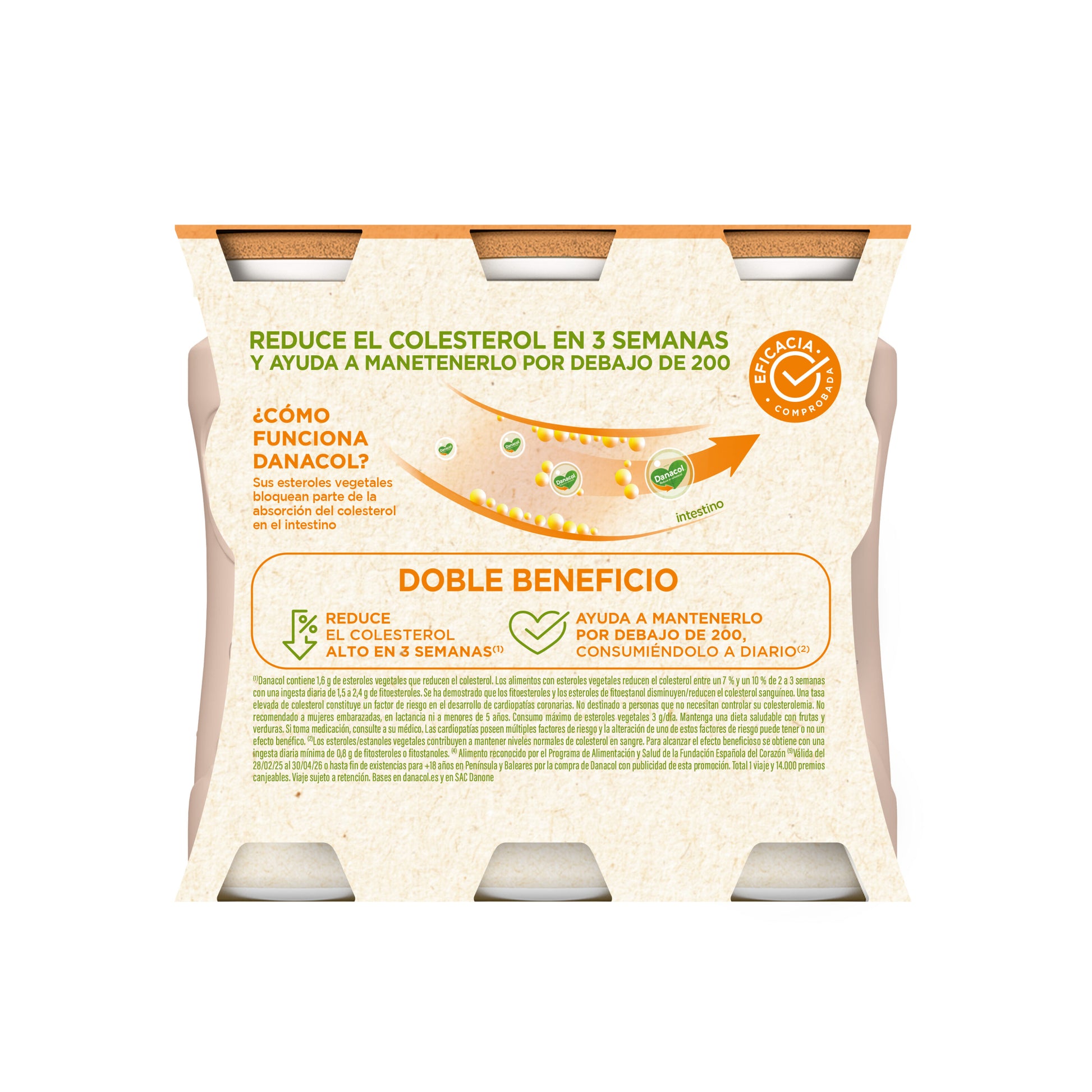 Yogur liquido tropical danacol 0% Danone p6 100g/u
