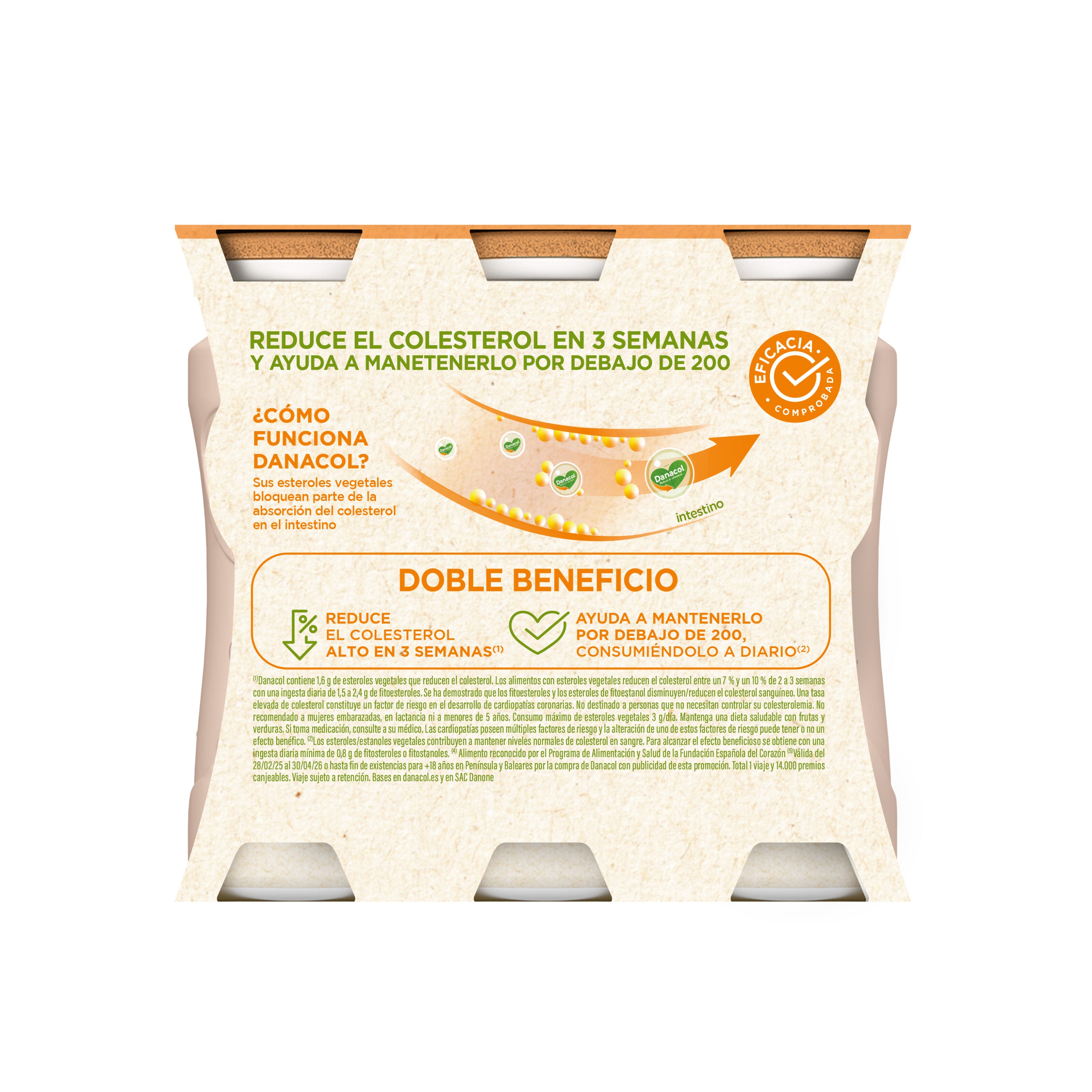 Yogur liquido tropical danacol 0% Danone p6 100g/u
