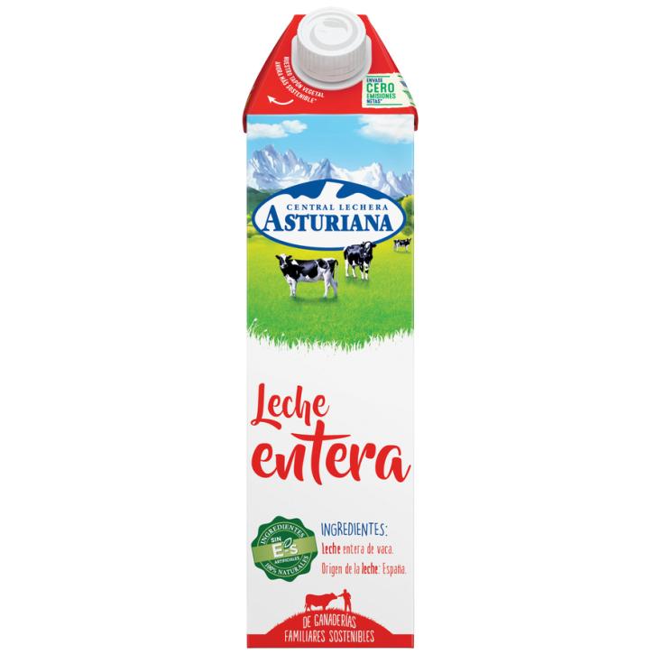 Leche entera brick Asturiana 1l
