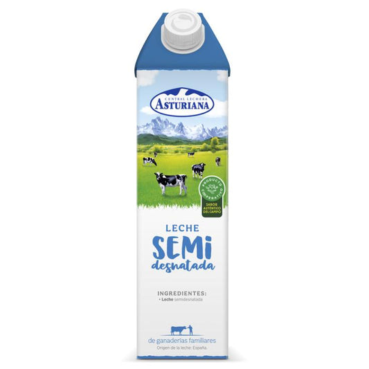 Leche semidesnatada brick Asturiana 1l La Despensa