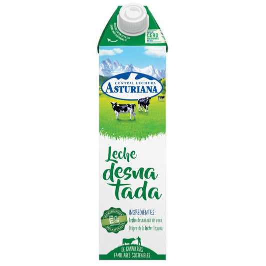 Leche desnatada brick Asturiana 1l La Despensa