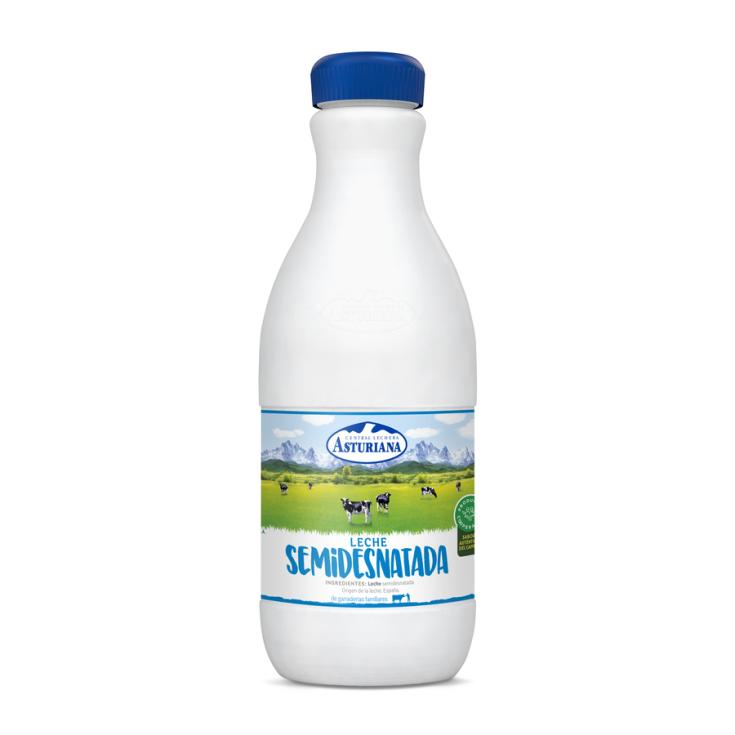 Leche semidesnatada botella Asturiana 1.5l