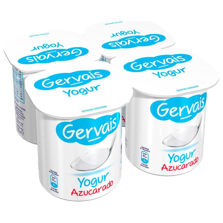 Yogur natural azucarado Gervais p4 120g/u