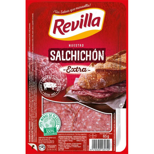Salchichón extra lonchas Revilla 65g La Despensa