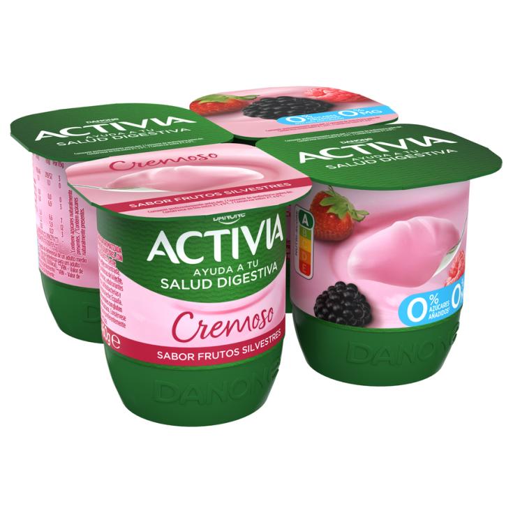 Yogur bifidus desnatado cremoso frutos silvestre Danone p4 120g/u