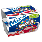 Mix in yogur fresa c/smarties chocolate Nestle p2 128g/u