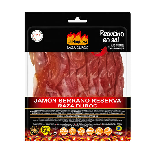 Jamón curado duroc lonchas r/sal La hoguera 100g La Despensa