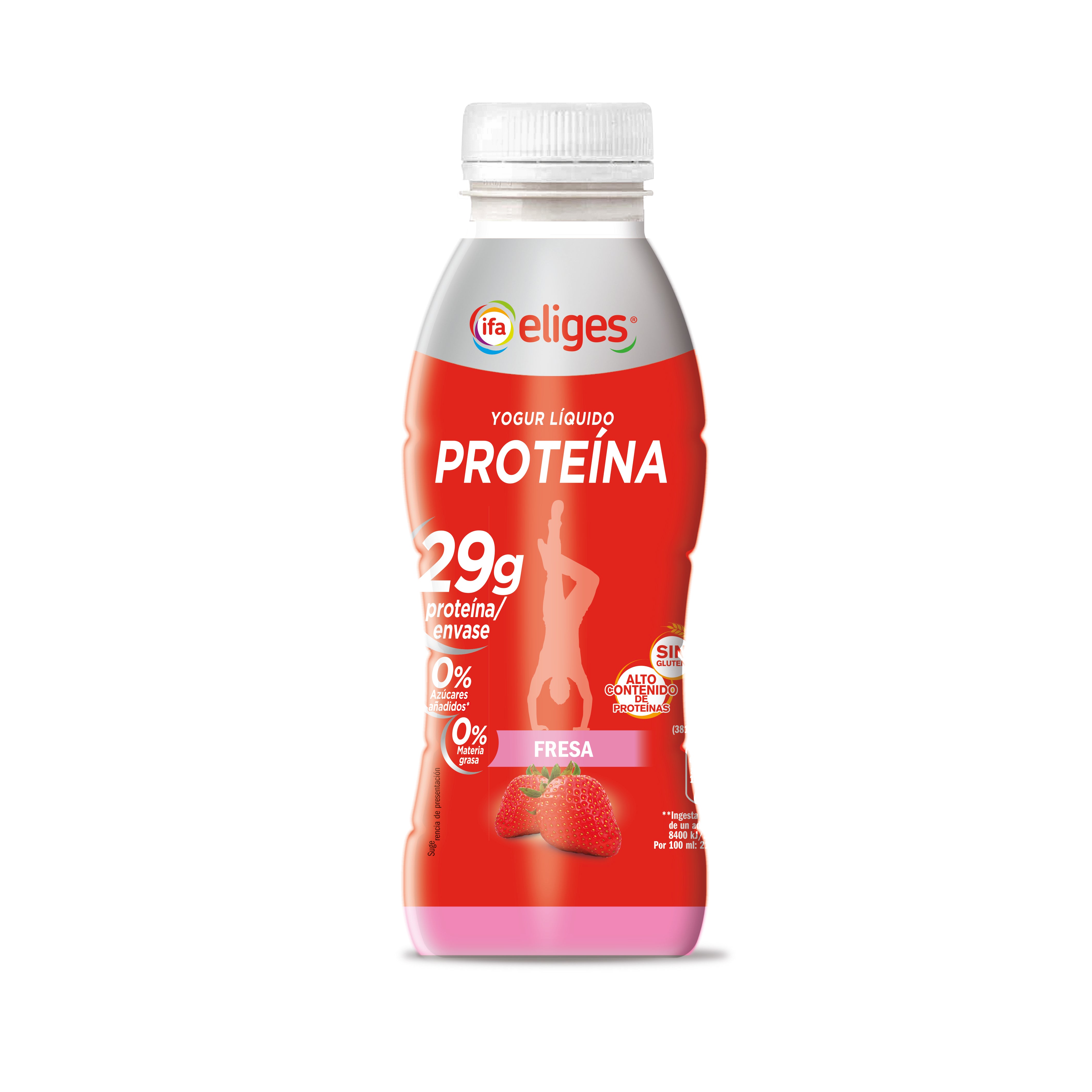 Yogur liquido fresa proteinas Ifa eliges 400g