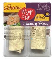 FLAUTA JAMON, BACON Y MOZZARELA LA SANTIÑA 275G