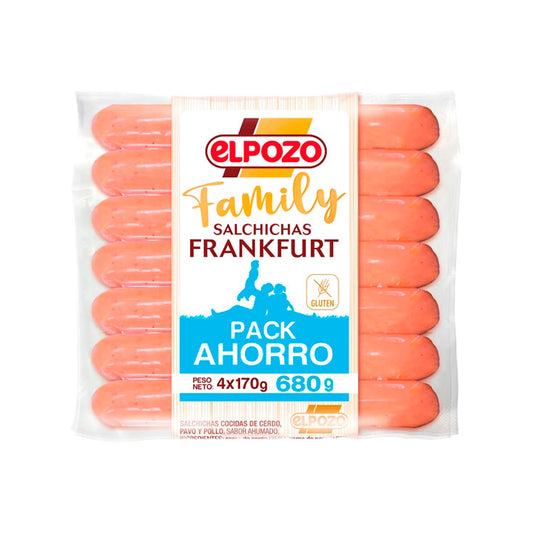 Salchicha frankfurt Pozo family p4 170g/u La Despensa