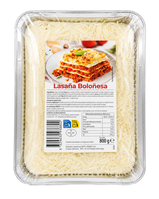 LASAÑA BOLOÑESA WHATS COOKING 800G La Despensa