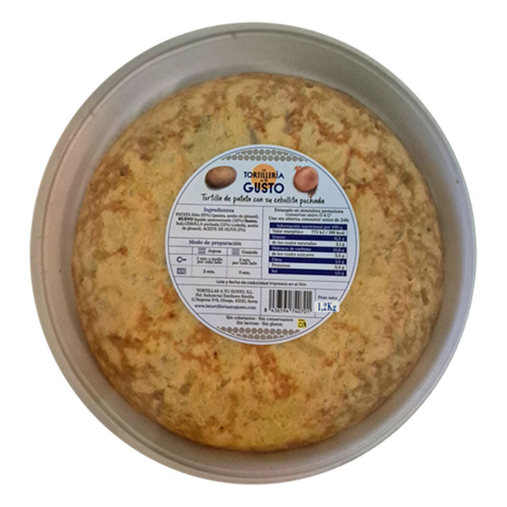 Tortilla patatas h.campero c/cebolla La tortilleria 1.2kg