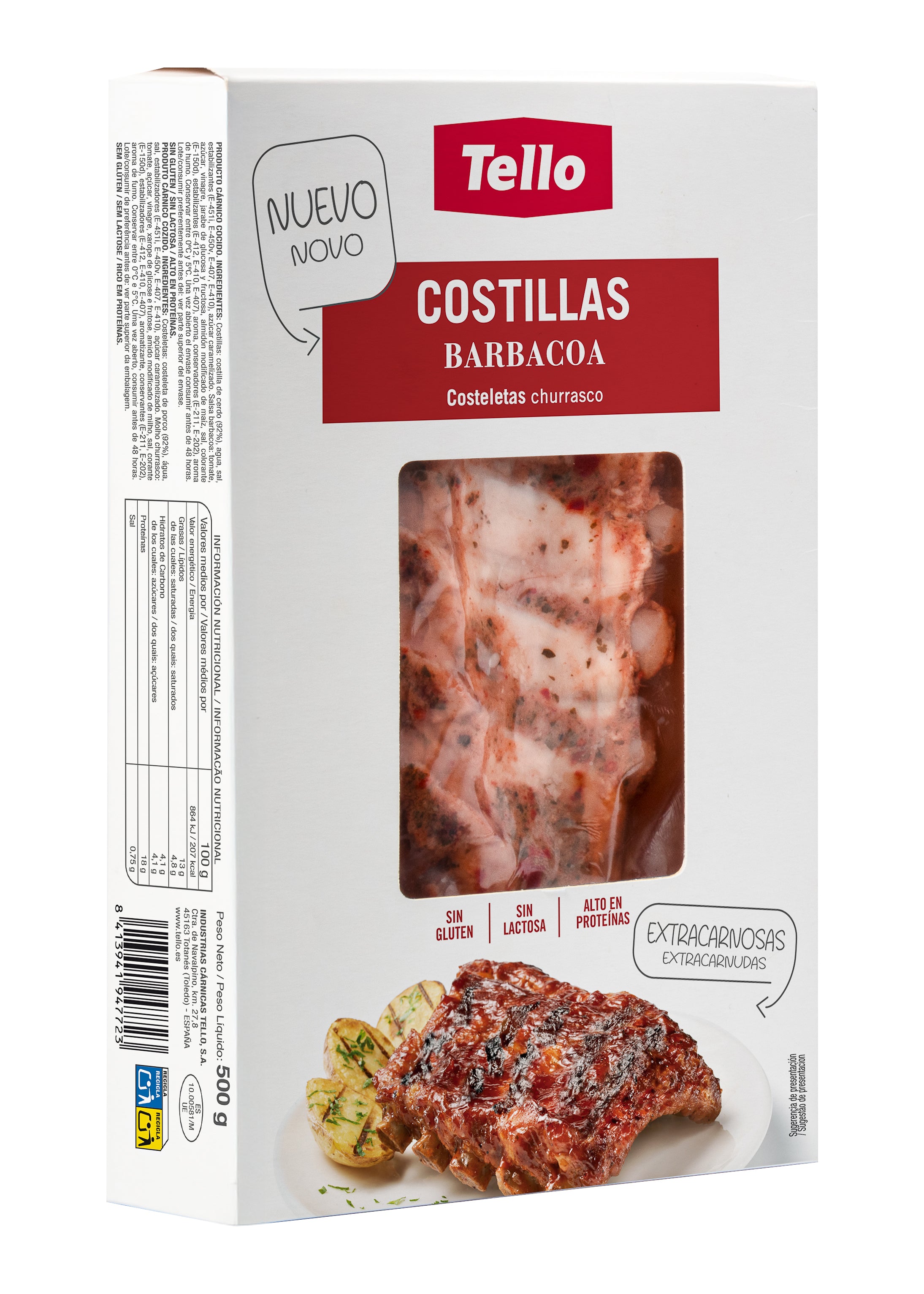 Costillas barbacoa Tello 500g