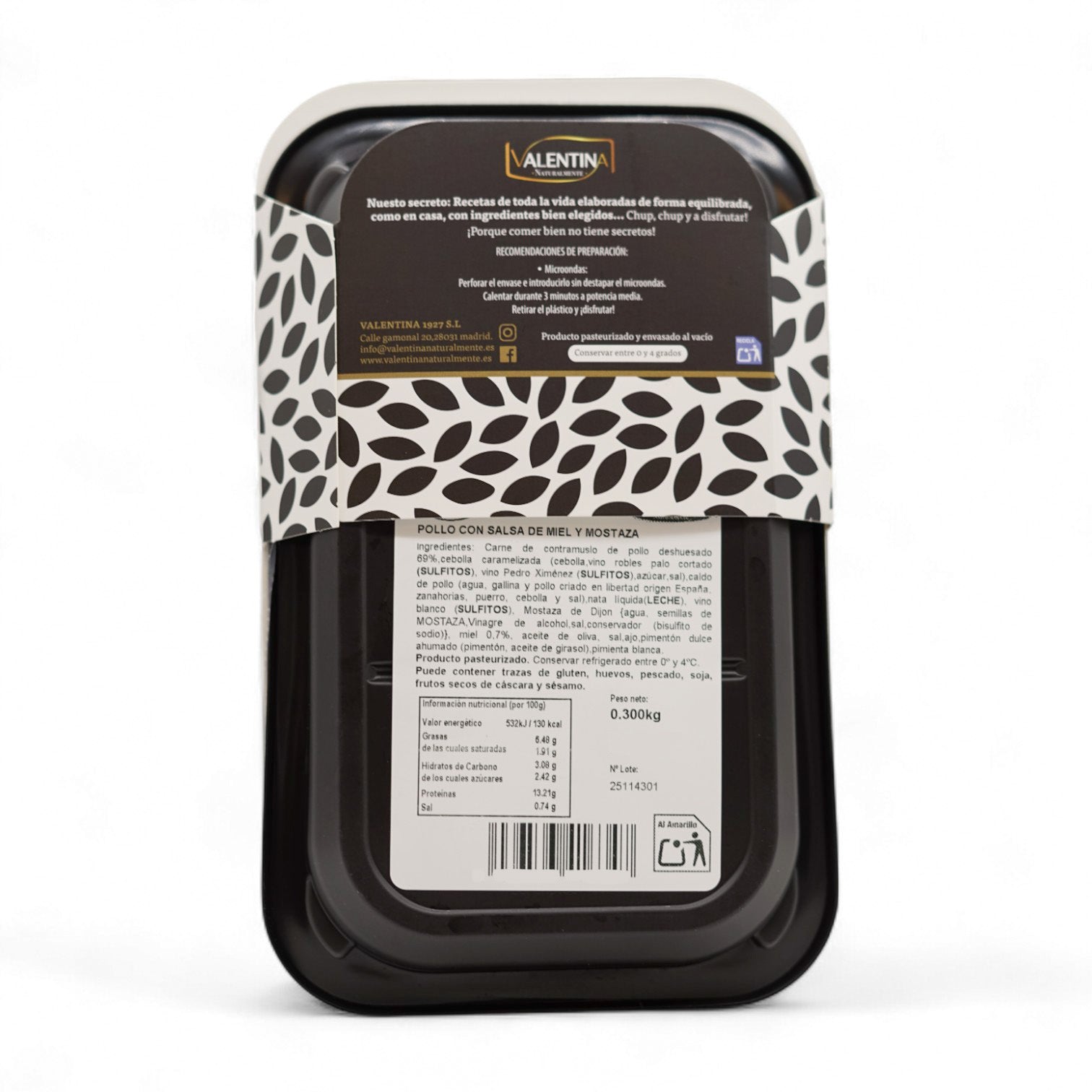 POLLO SALSA MIEL Y MOSTAZA VALENTINA 330G