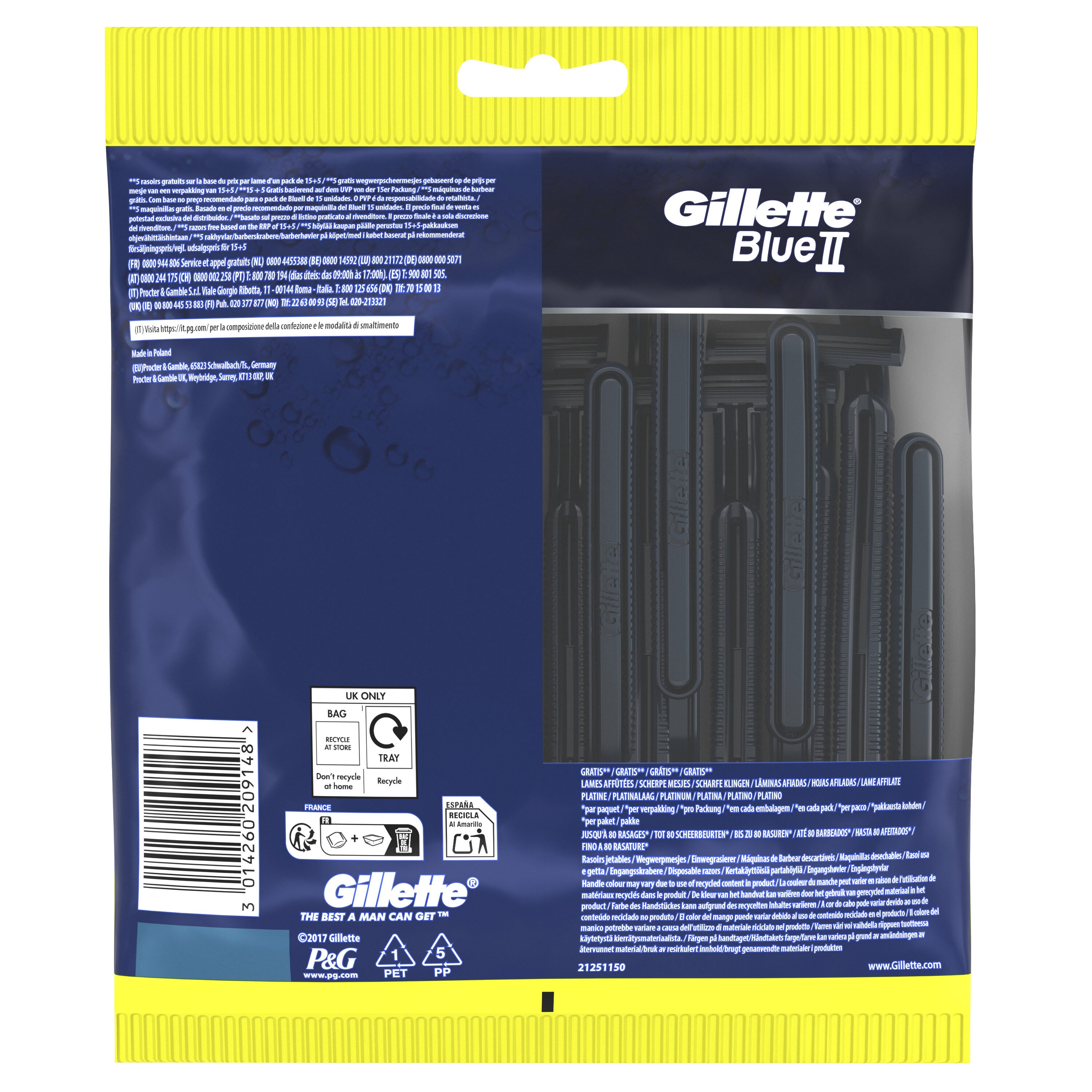 Maquinilla desechable blue 3 Gillette 15