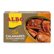 Calamar salsa americana ol-120 lata Albo 72g escurr