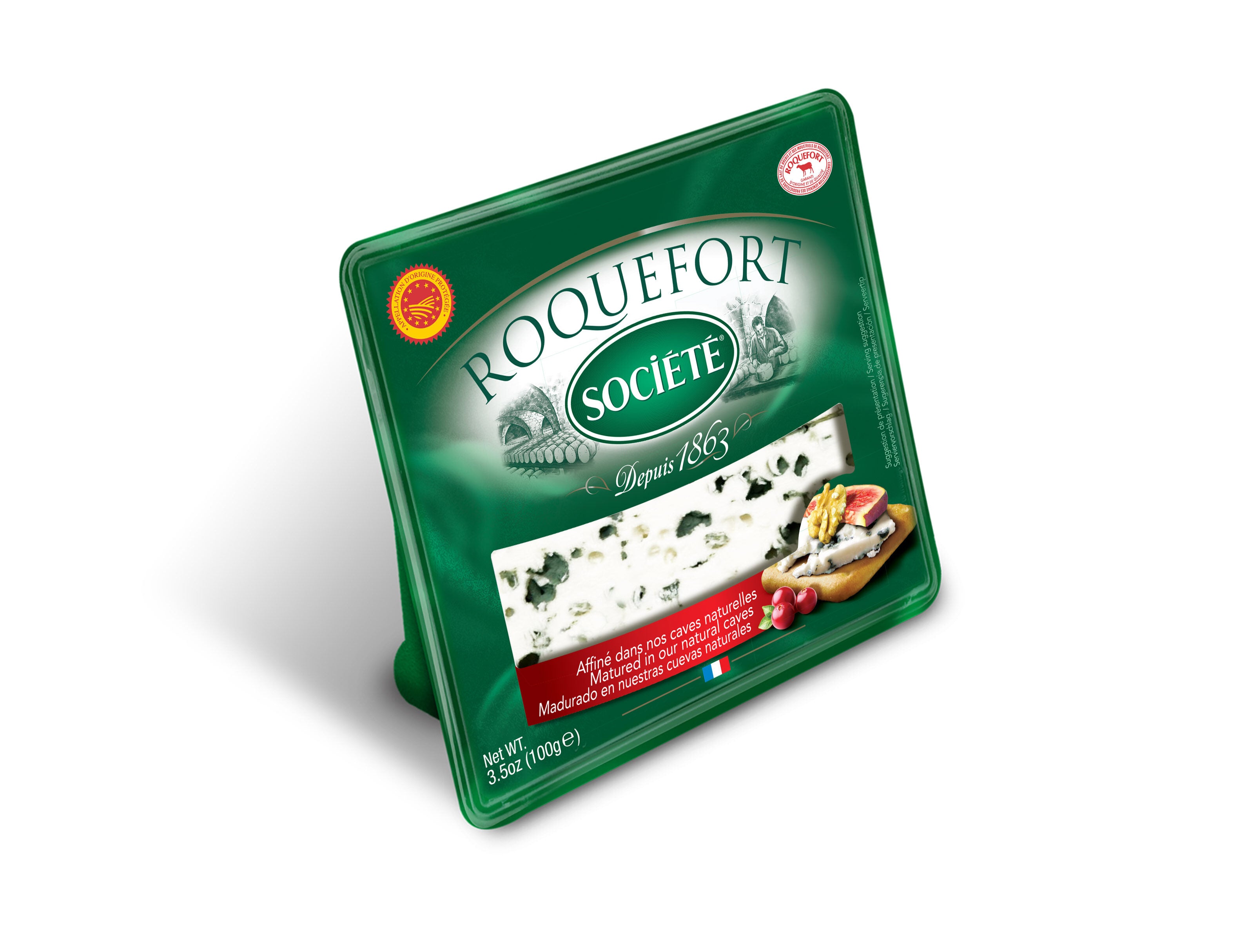 Queso roquefort cuña Société 100g