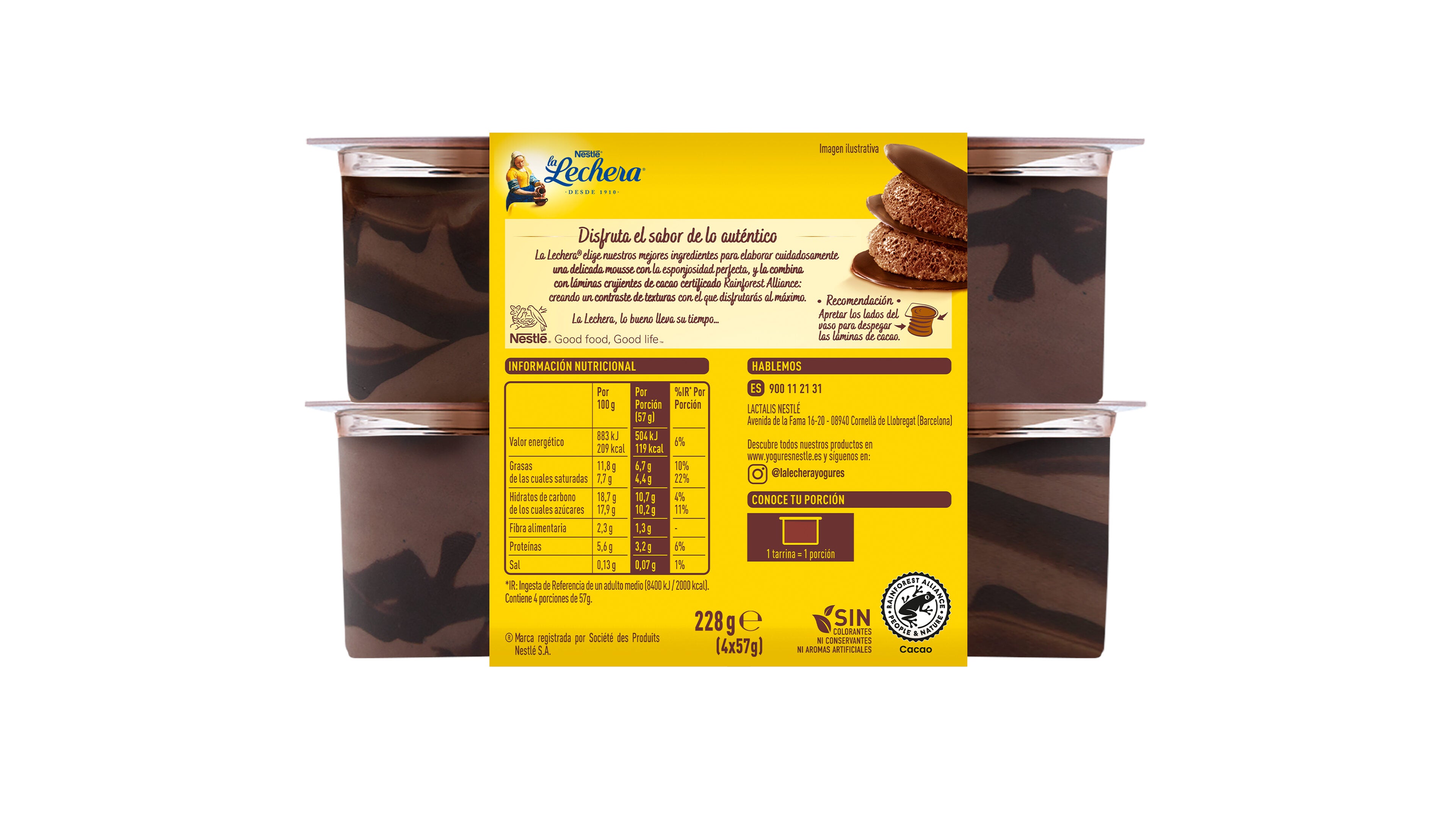 Mousse chocolate gold Nestle p4 57g/u