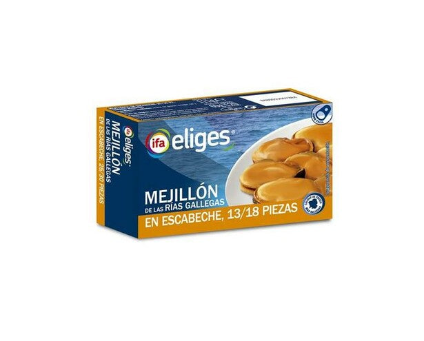 Mejillon de chile escabeche 13/18 ol120 Ifa eliges 69g escurr