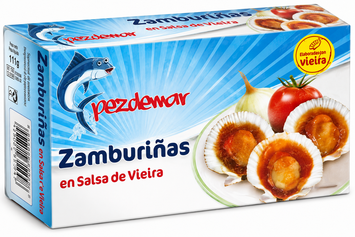 Zamburiña salsa vieira Pezdemar 63g escurr