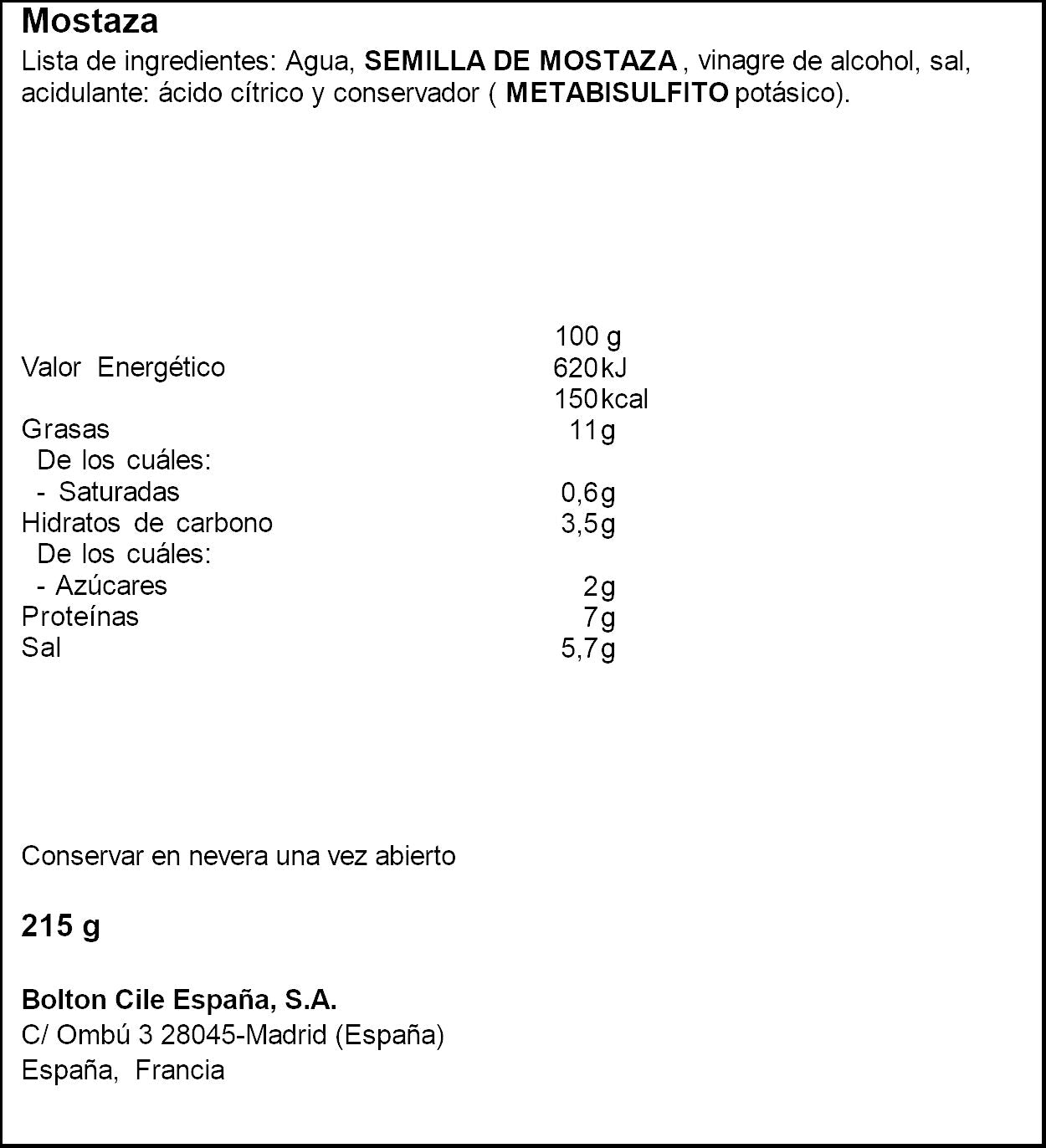 Mostaza dijon Maille 215g