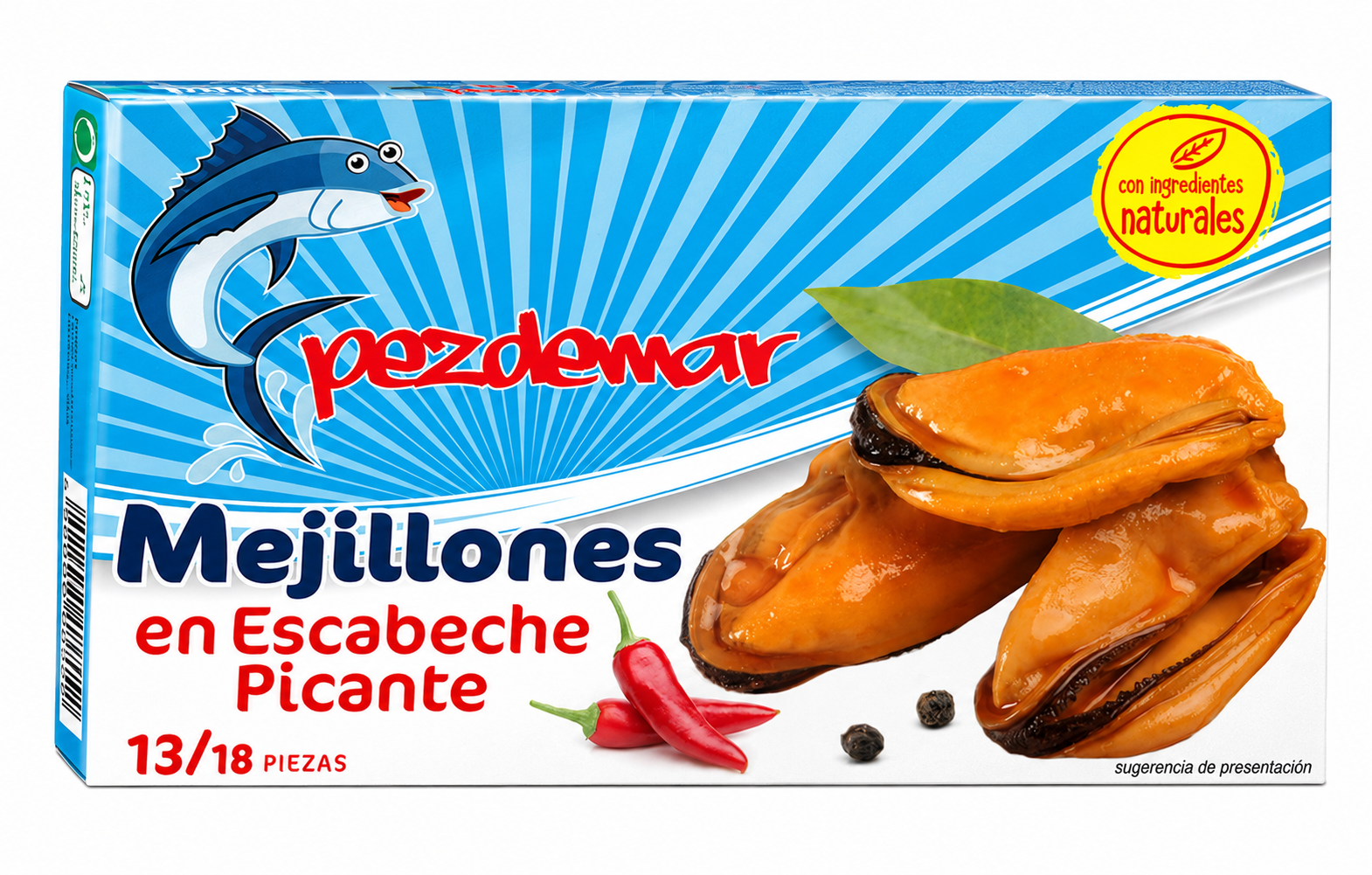 Mejillon escabeche picante 13/18 Pezdemar 69g escurr