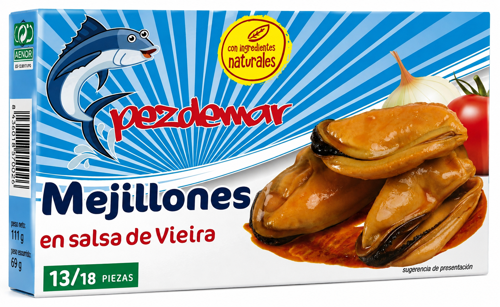 Mejillon salsa vieira 13/18 Pezdemar 65g escurr