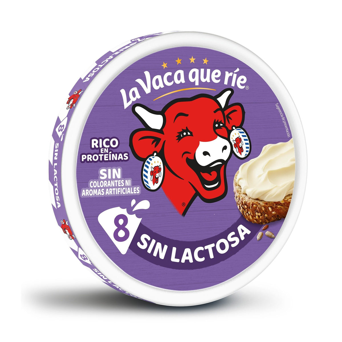 Queso en porciones s/lactosa La vaca que rie p8 120g