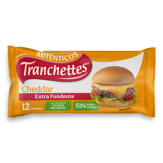 Queso fundido Cheddar 12 lonchas Tranchettes 225g La Despensa