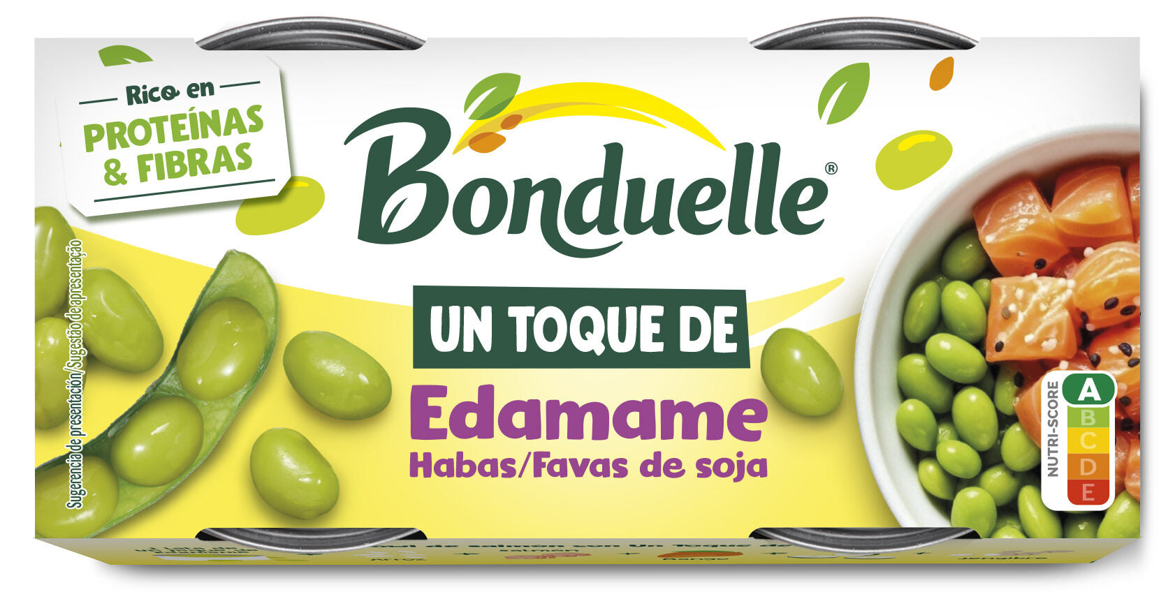Edamame habas de soja lata Boundelle p2 130g/u escurr