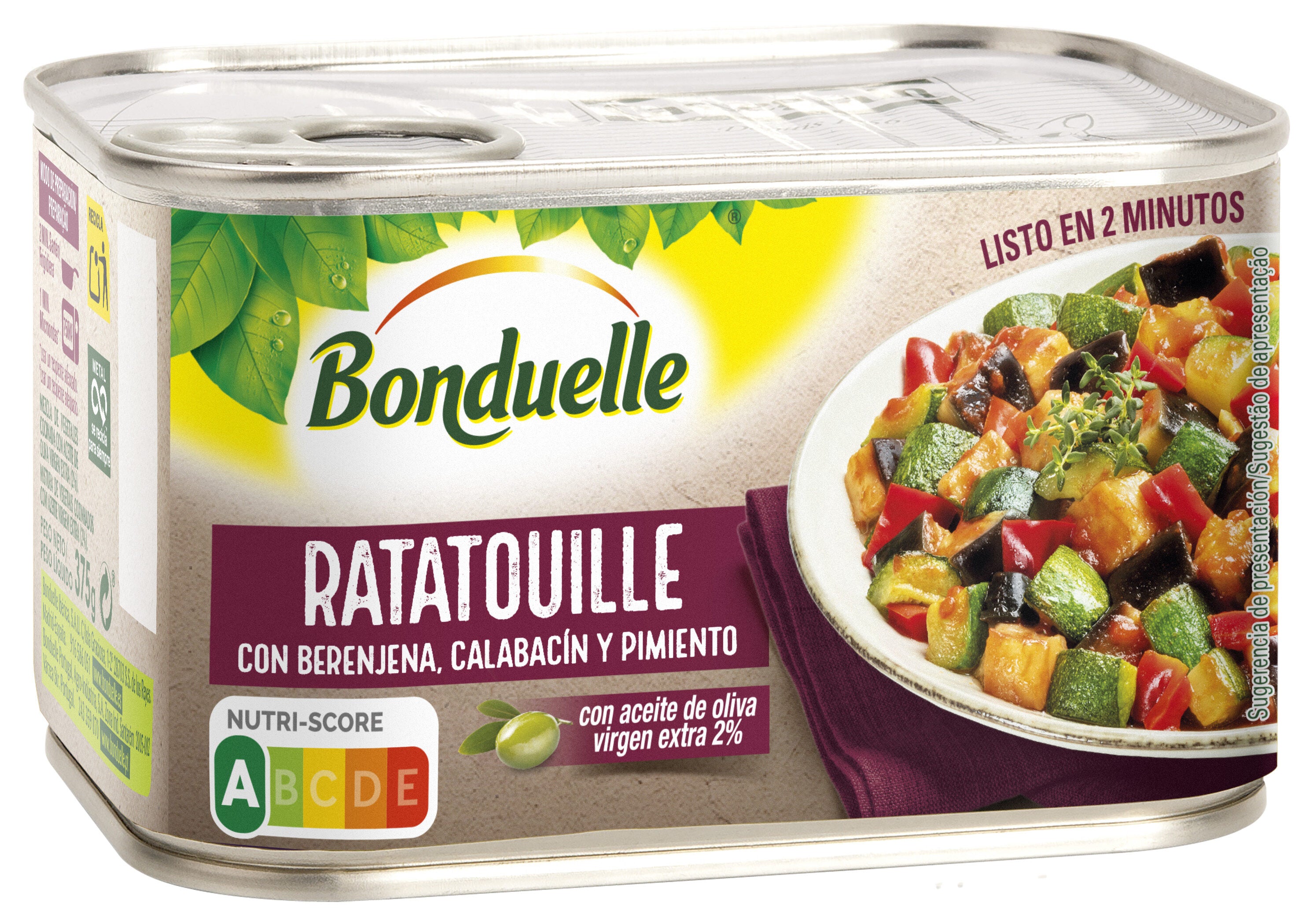 Ratatouille berenj/calab/pimi lata Boundelle 375g escurr