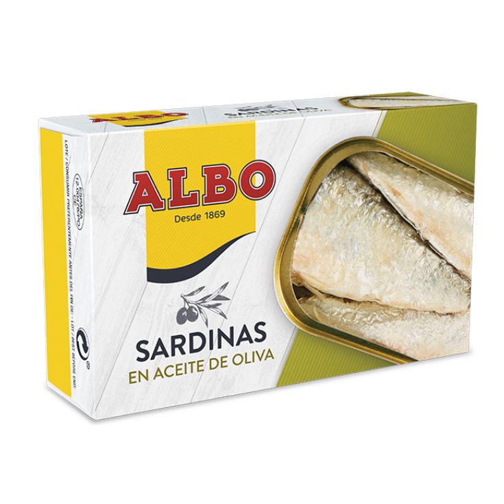 Sardina aceite oliva lata Albo 85g escurr