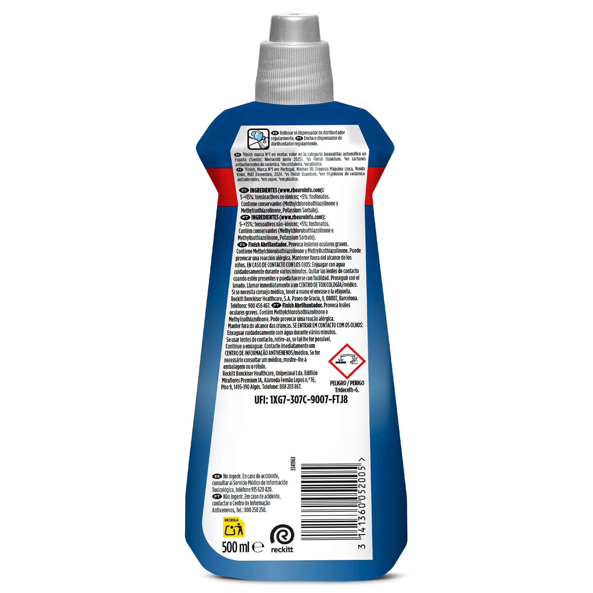 Abrillantador + ambientador Finish 500ml