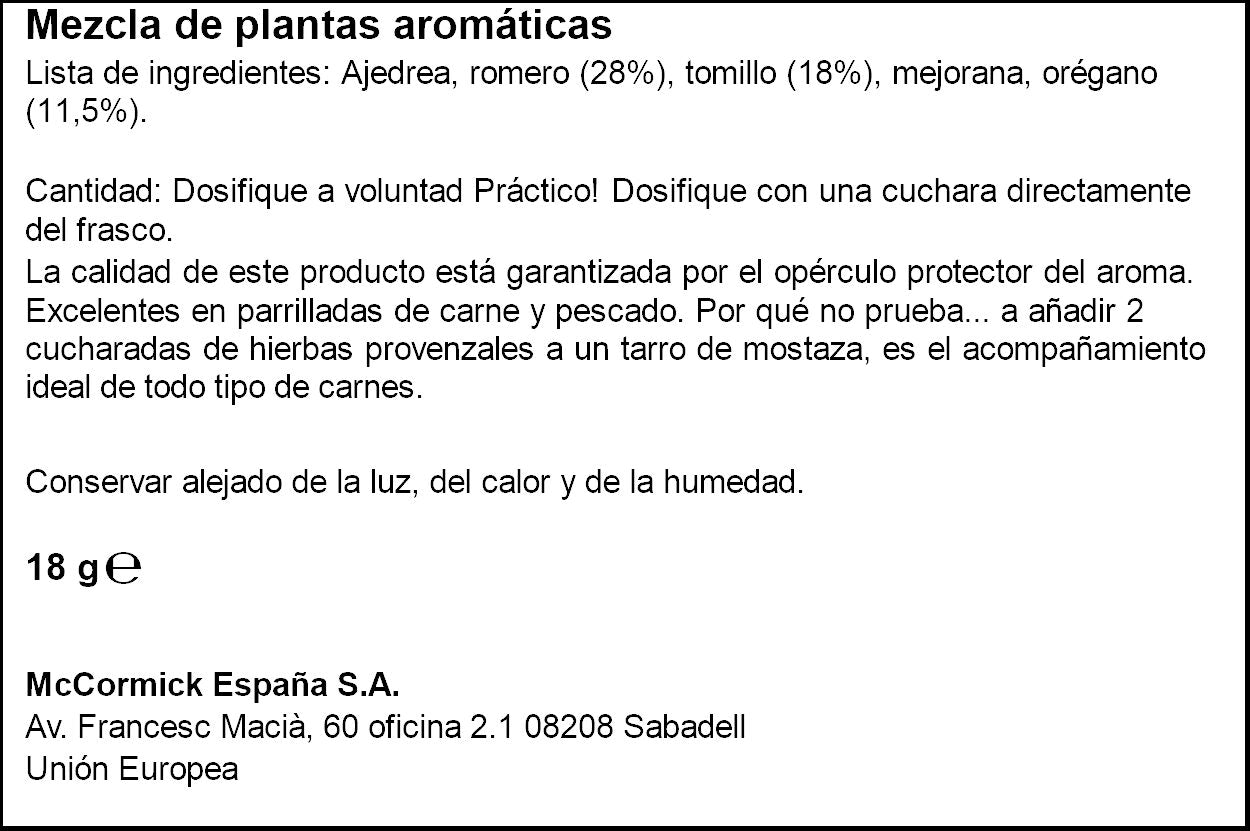 Hierbas provenzales  Ducros 18g