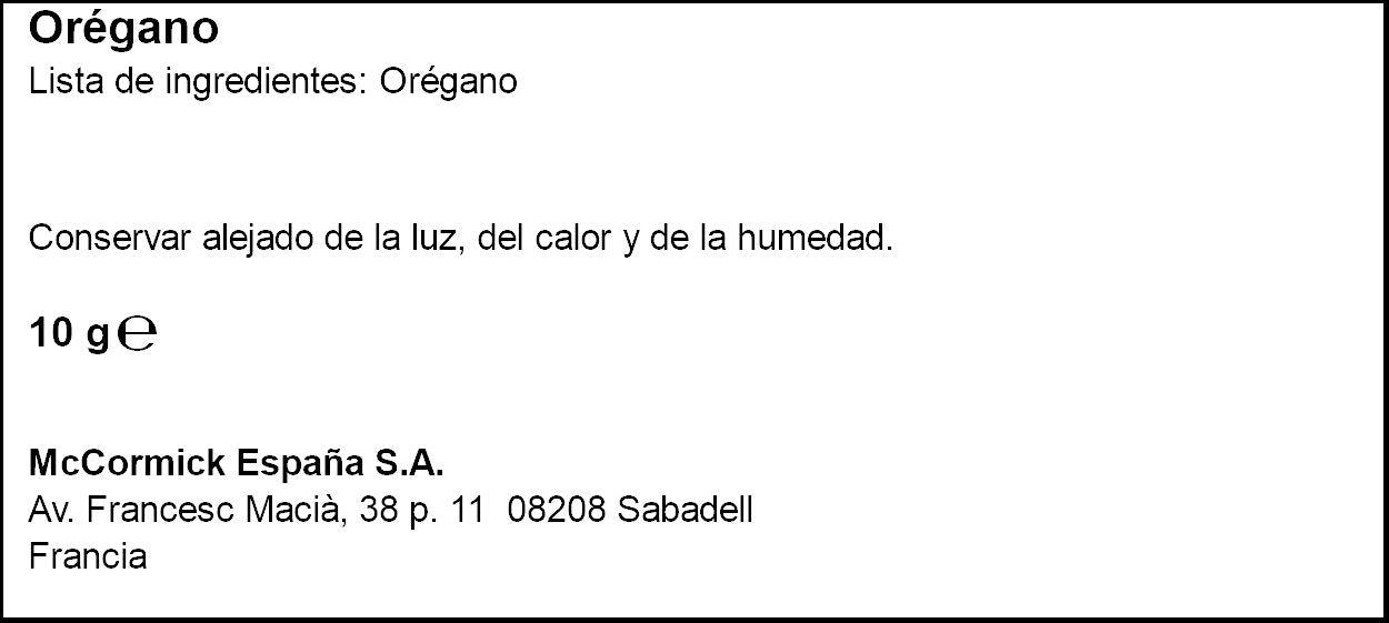 Orégano  Ducros 10g