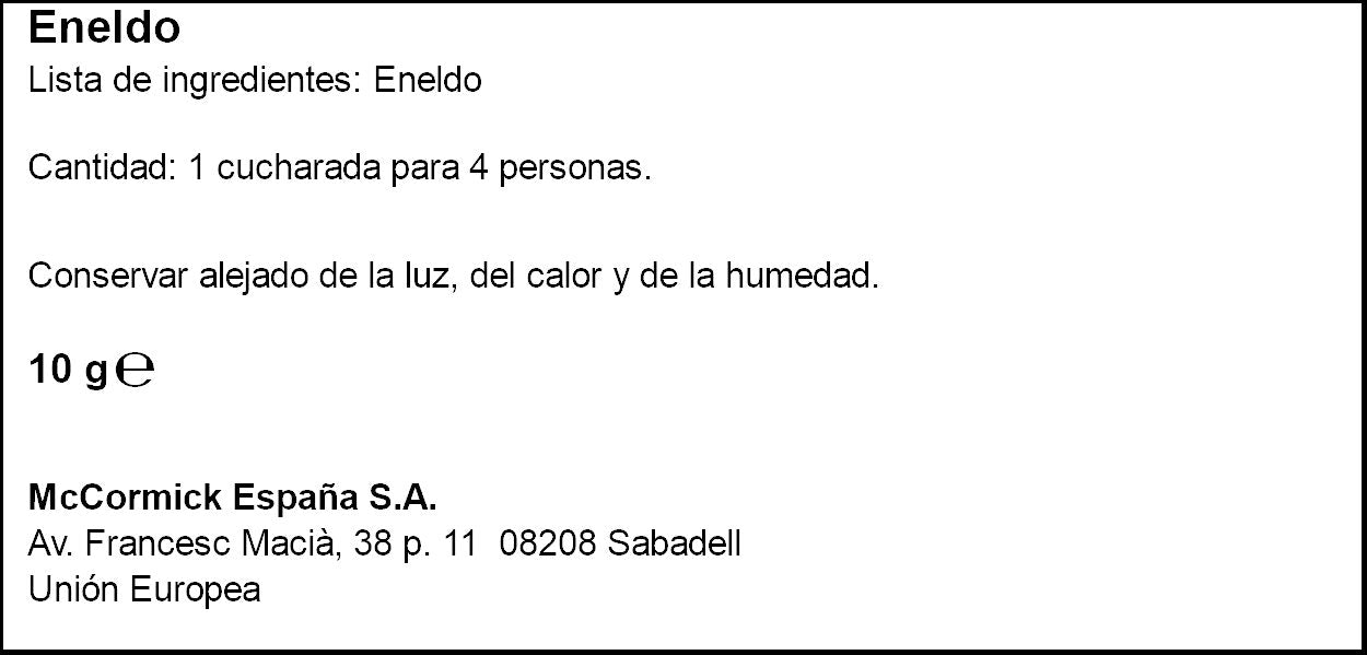 Eneldo  Ducros 10g