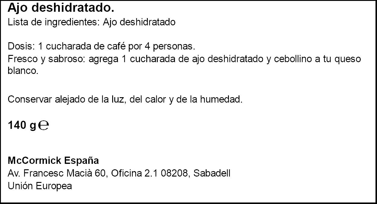Ajo molido bote Ducros 140g