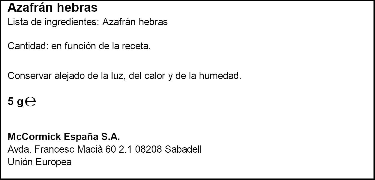 Azafrán  Ducros 0.5g