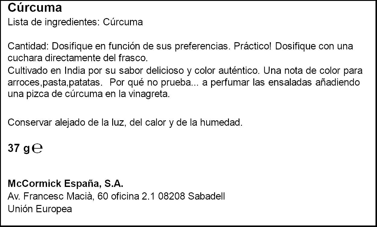 Cúrcuma molida Ducros 37g