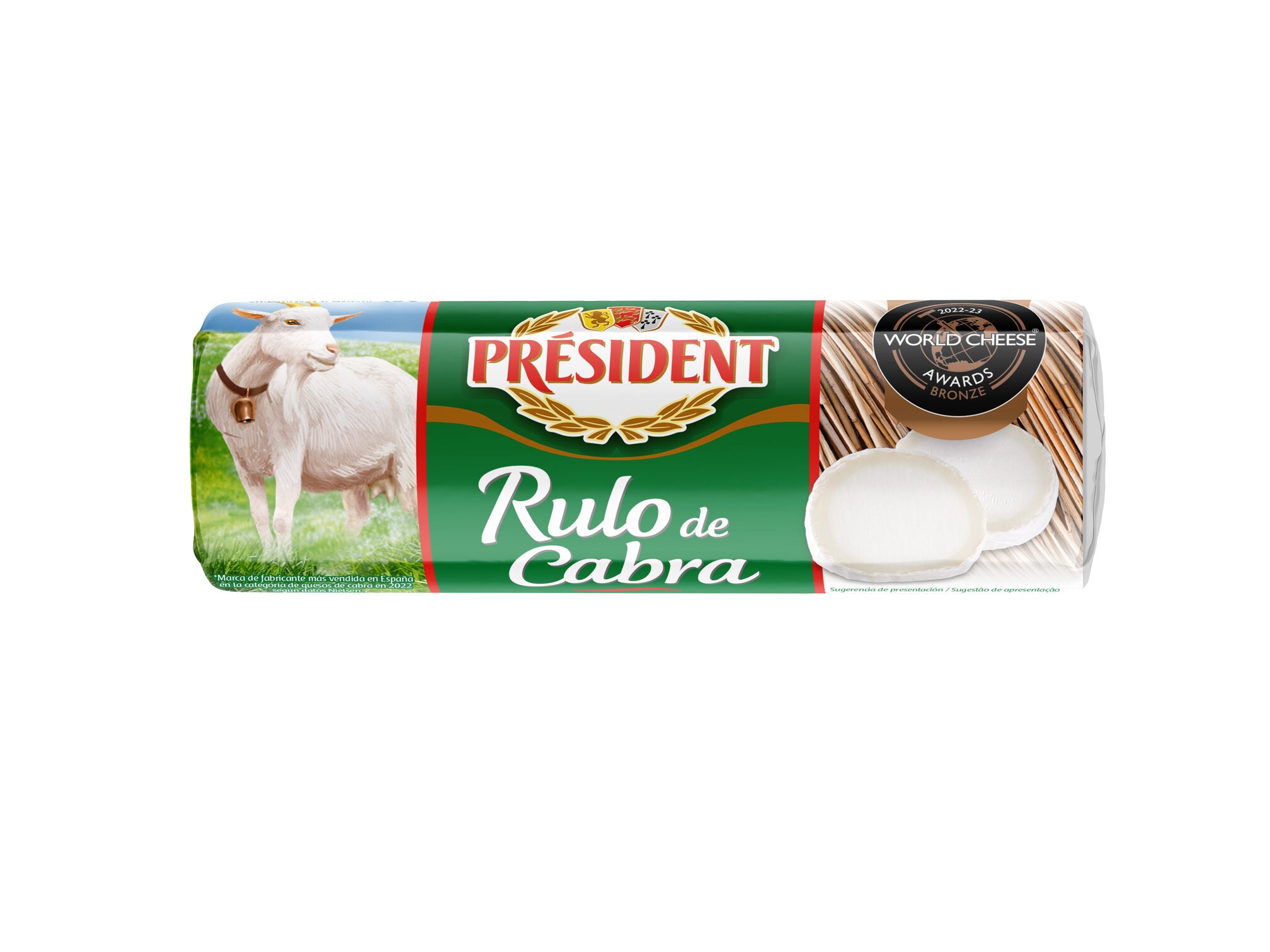 Queso cabra rulo Président 180g
