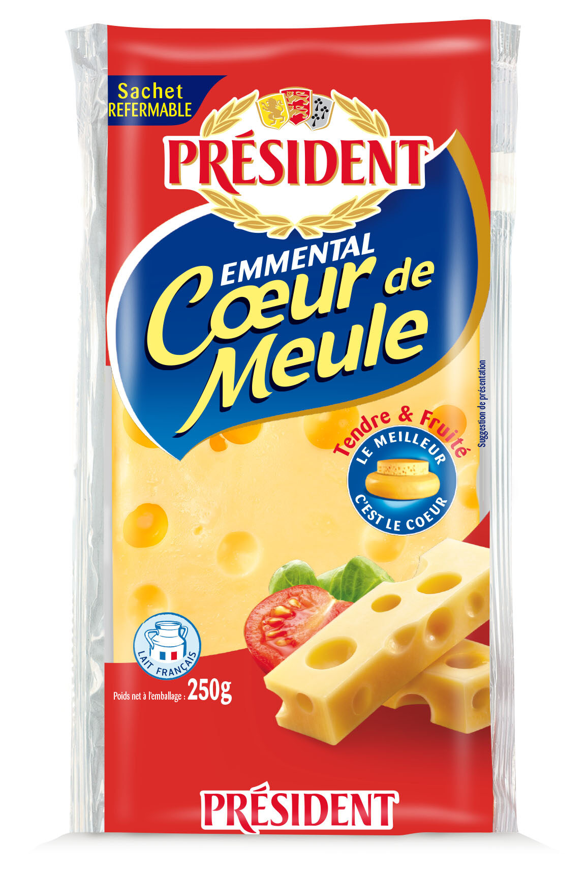Queso emmental Taco President 250g