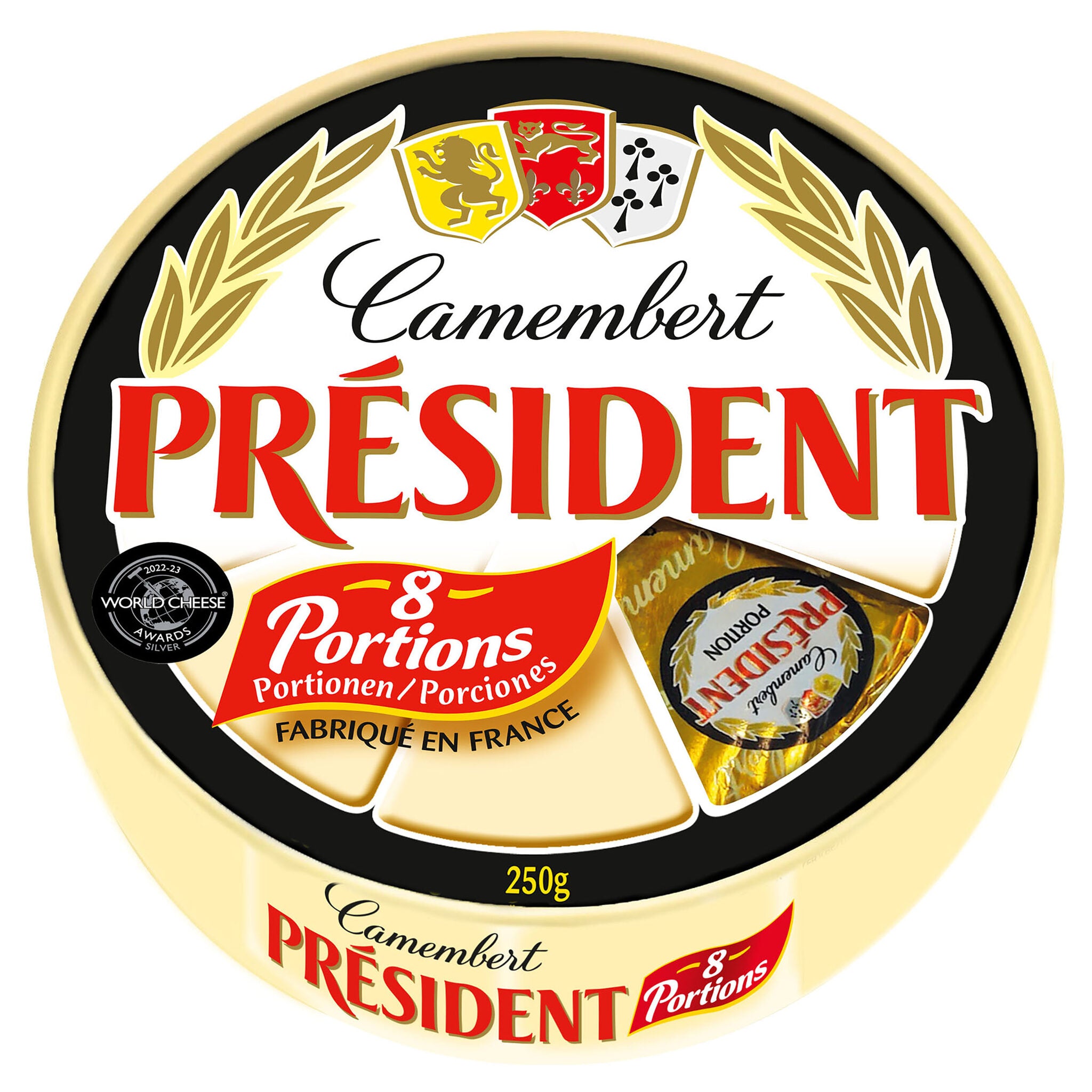 Queso camenbert porción Président p8 250g